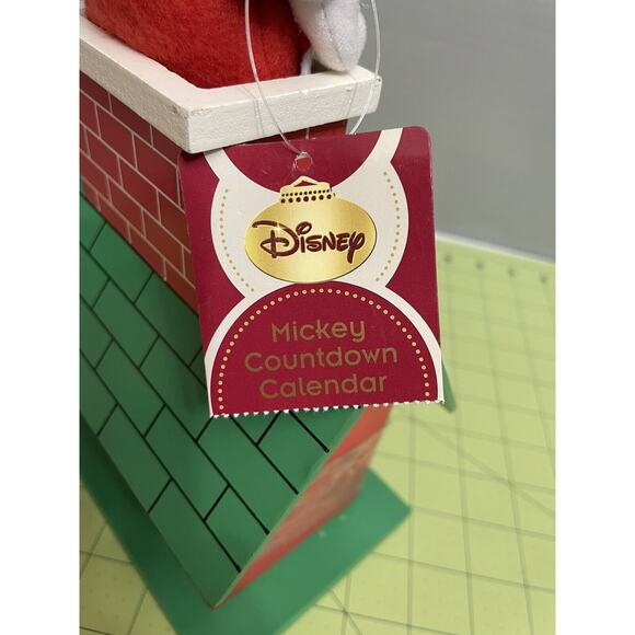 Disney Mickey Mouse Santa Wood Chimney Countdown Christmas Advent Calendar - Picture 6 of 7